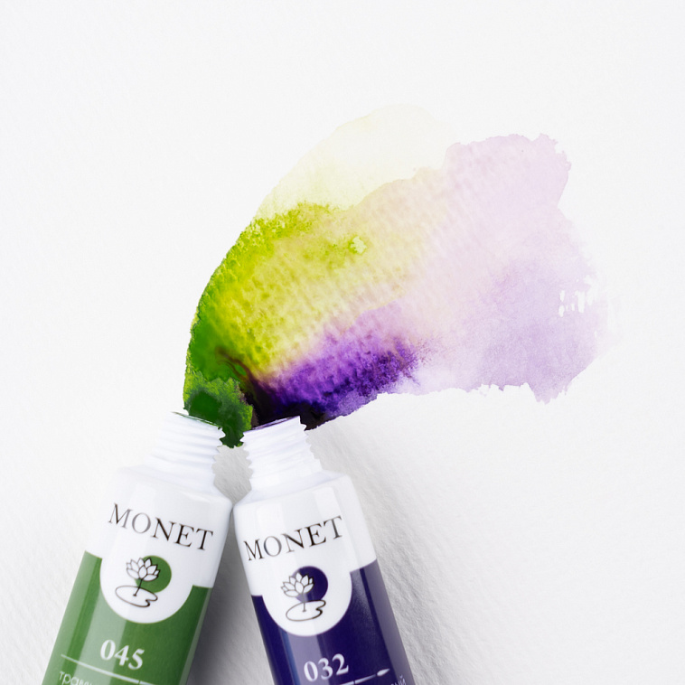 Набор акварели Малевичъ "Monet" 12 цв. по 12 мл 606x758